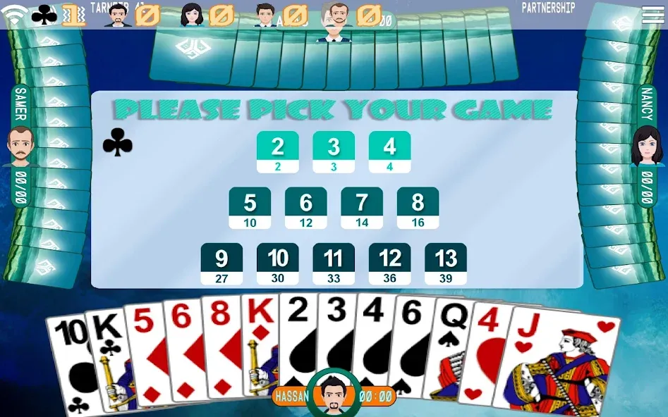 Golden Card Games Tarneeb Trix (Голден Кард Геймс Тарниб Трикс) [МОД: Меню, Бесконечные монеты и Открытые уровни] Screenshot 4