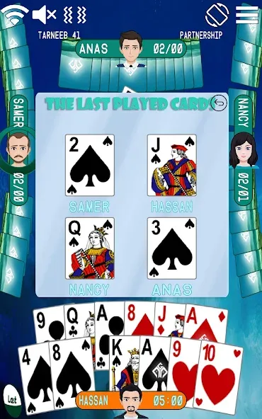 Golden Card Games Tarneeb Trix (Голден Кард Геймс Тарниб Трикс) [МОД: Меню, Бесконечные монеты и Открытые уровни] Screenshot 5