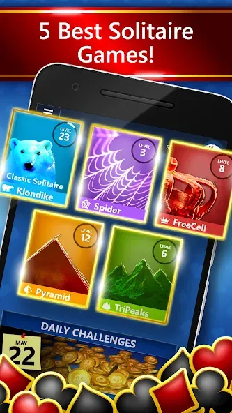 Microsoft Solitaire Collection (Майкрософт Солитер Коллекшн) [МОД: Деньги, Монеты и Меню MOD] Screenshot 1
