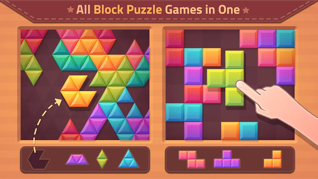 Triangles & Blocks (Полиблок) [МОД: Меню, Бесконечные монеты и Открытые уровни] Screenshot 1