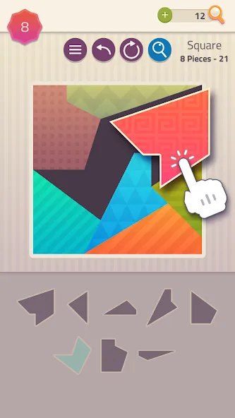 Polygrams - Tangram Puzzles (Полиграммы) [МОД: Деньги, Монеты и Меню MOD] Screenshot 1