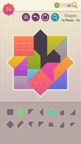 Polygrams - Tangram Puzzles (Полиграммы) [МОД: Деньги, Монеты и Меню MOD] Screenshot 4
