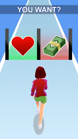 Girl Run 3D - Fun Running Game (девушка бежит) [МОД: Деньги, Монеты и Меню MOD] Screenshot 1