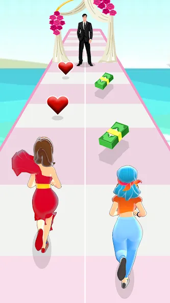 Girl Run 3D - Fun Running Game (девушка бежит) [МОД: Деньги, Монеты и Меню MOD] Screenshot 2
