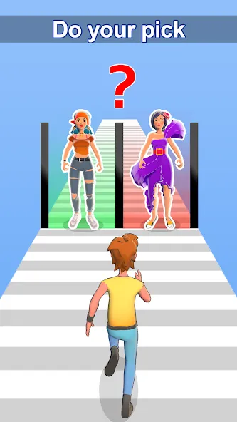 Girl Run 3D - Fun Running Game (девушка бежит) [МОД: Деньги, Монеты и Меню MOD] Screenshot 3