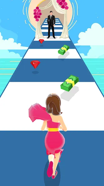 Girl Run 3D - Fun Running Game (девушка бежит) [МОД: Деньги, Монеты и Меню MOD] Screenshot 4