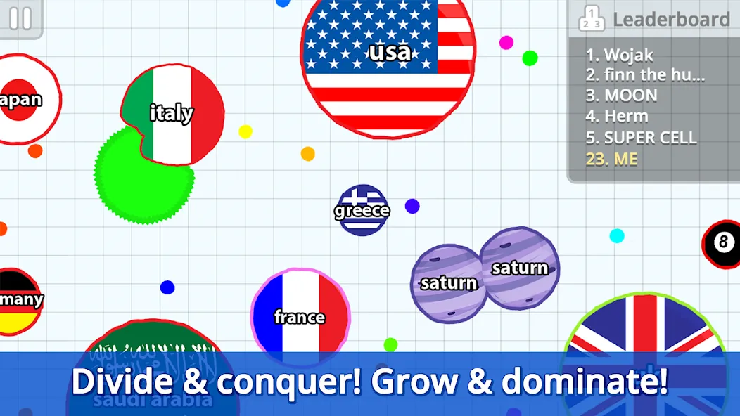 Agar.io [МОД: Деньги, Монеты и Меню MOD] Screenshot 2