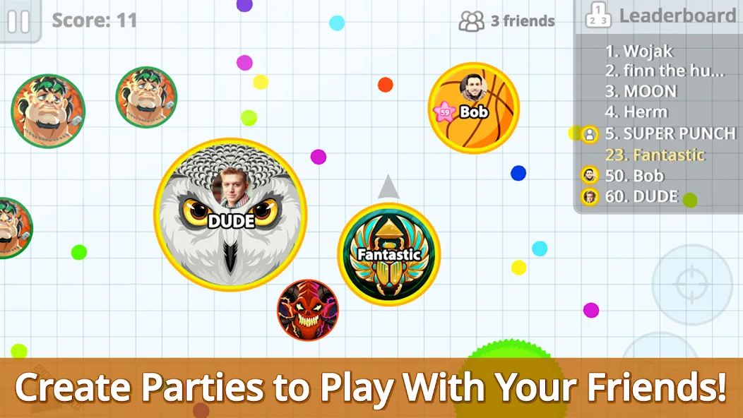 Agar.io [МОД: Деньги, Монеты и Меню MOD] Screenshot 3