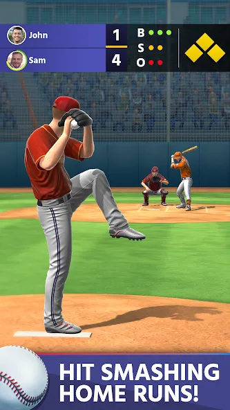 Baseball: Home Run Sports Game (Бейсбол) [МОД: Деньги, Монеты и Меню MOD] Screenshot 2