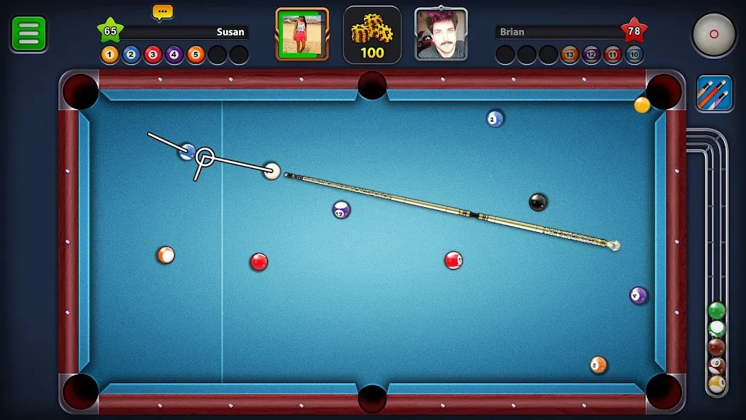8 Ball Pool (Шаровый Бильярд) [МОД: Много монет, Открытые уровни и Мега MOD] Screenshot 1
