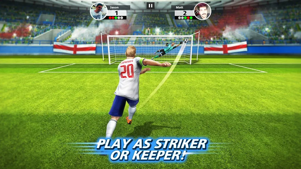 Football Strike: Online Soccer (Футбольный забастовка) [МОД: Много монет, Открытые уровни и Мега MOD] Screenshot 1