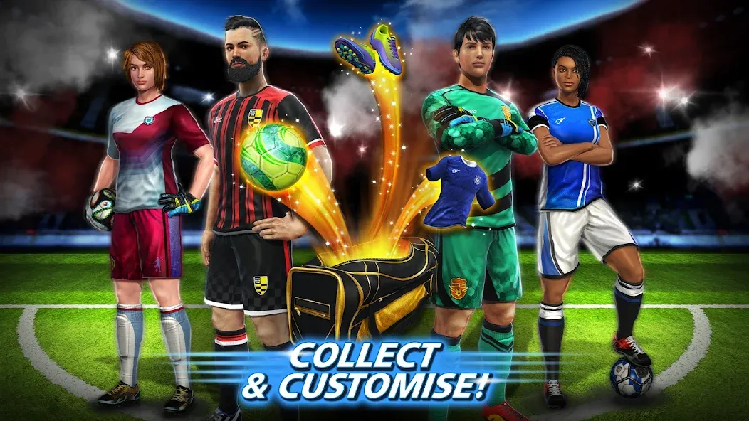 Football Strike: Online Soccer (Футбольный забастовка) [МОД: Много монет, Открытые уровни и Мега MOD] Screenshot 4