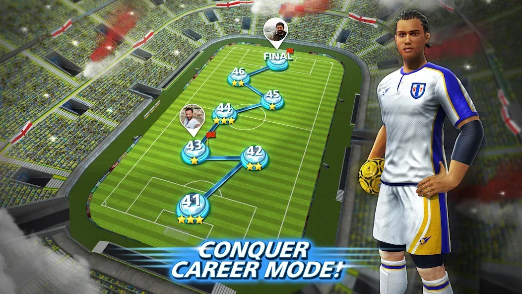 Football Strike: Online Soccer (Футбольный забастовка) [МОД: Много монет, Открытые уровни и Мега MOD] Screenshot 5