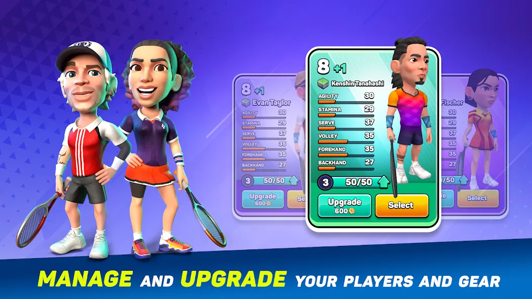 Mini Tennis: Perfect Smash (Мини Теннис) [МОД: Деньги, Монеты и Меню MOD] Screenshot 3