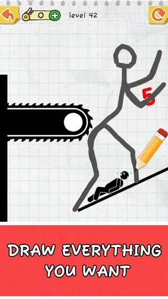 Draw 2 Save: Stickman Puzzle (Дроу 2 Сэйв) [МОД: Меню, Бесконечные монеты и Открытые уровни] Screenshot 3