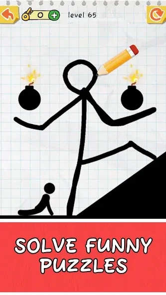 Draw 2 Save: Stickman Puzzle (Дроу 2 Сэйв) [МОД: Меню, Бесконечные монеты и Открытые уровни] Screenshot 4