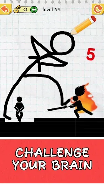 Draw 2 Save: Stickman Puzzle (Дроу 2 Сэйв) [МОД: Меню, Бесконечные монеты и Открытые уровни] Screenshot 5
