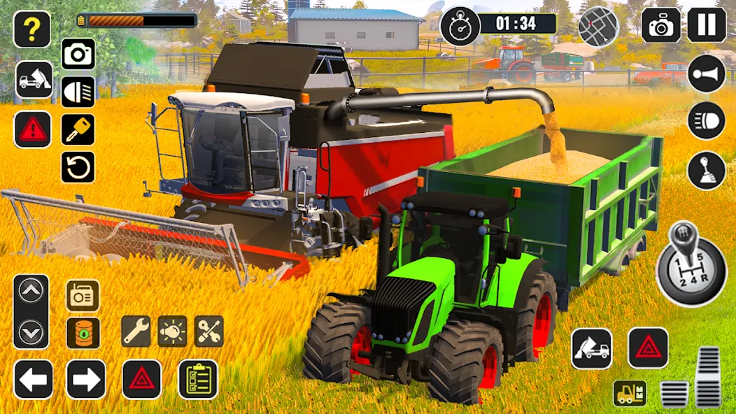 Tractor Farming Game Harvester [МОД: Много денег, Монет и Все открыто] Screenshot 1