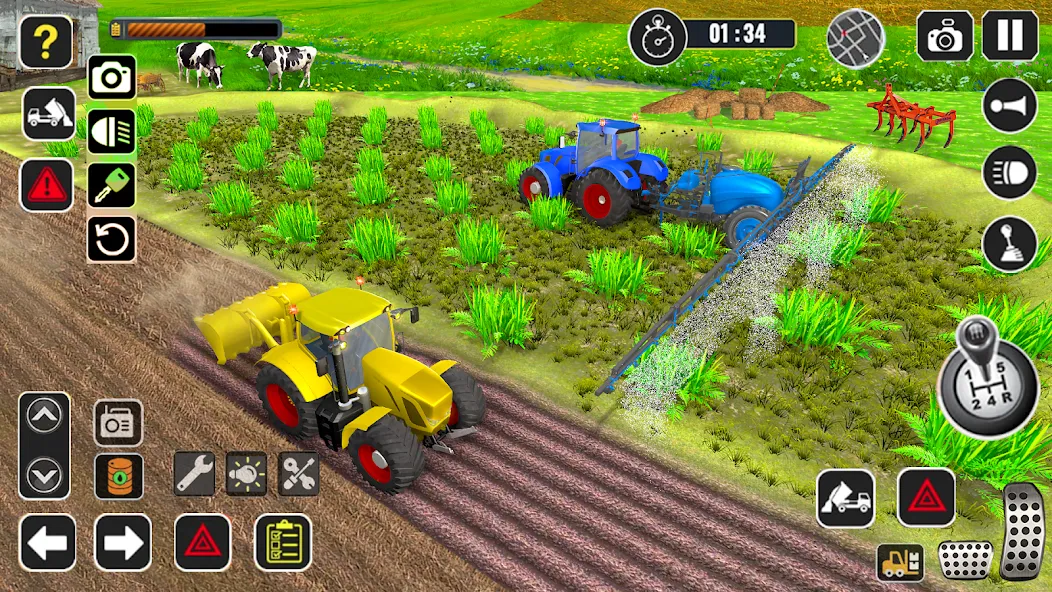 Tractor Farming Game Harvester [МОД: Много денег, Монет и Все открыто] Screenshot 2