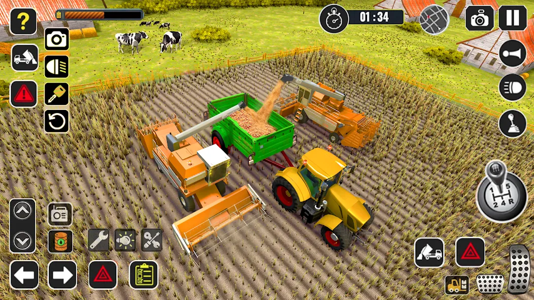 Tractor Farming Game Harvester [МОД: Много денег, Монет и Все открыто] Screenshot 3