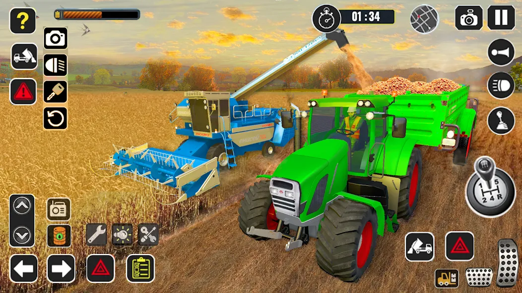 Tractor Farming Game Harvester [МОД: Много денег, Монет и Все открыто] Screenshot 4