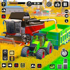 Скачать Tractor Farming Game Harvester [МОД: Много денег, Монет и Все открыто] | Взлом Tractor Farming Game Harvester на Андроид