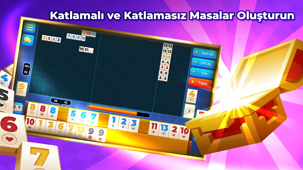 Mega 101 Okey - Çevrimiçi (Мега 101 Окей) [МОД: Деньги, Монеты и Меню MOD] Screenshot 3