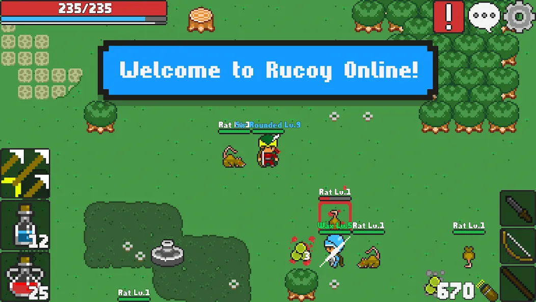Rucoy Online - MMORPG MMO RPG (Рукой Онлайн) [МОД: Меню, Бесконечные монеты и Открытые уровни] Screenshot 1