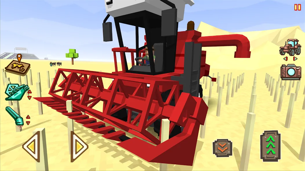 Blocky Farm Racing & Simulator [МОД: Деньги, Монеты и Меню MOD] Screenshot 1