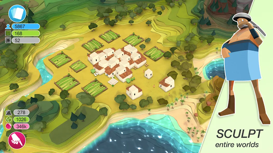 Godus (Годус) [МОД: Деньги, Монеты и Меню MOD] Screenshot 1