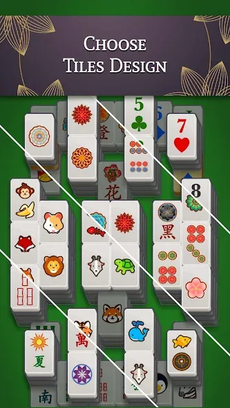 Mahjong Solitaire [МОД: Меню, Бесконечные монеты и Открытые уровни] Screenshot 4