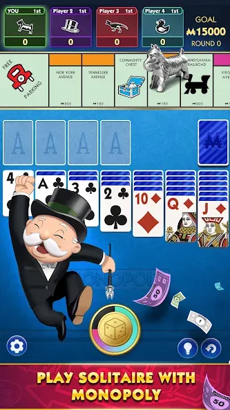 MONOPOLY Solitaire: Card Games (Монополия Солитер) [МОД: Бесконечные деньги, Монеты и Мега MOD] Screenshot 1