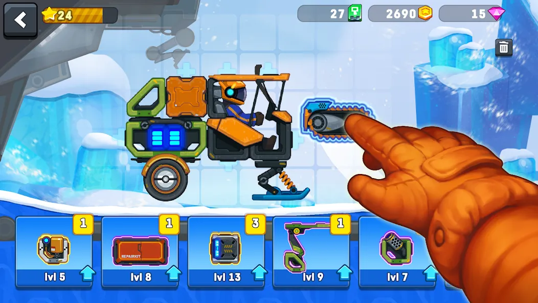 Rovercraft 2: Race a space car (Роверкрафт 2) [МОД: Все открыто, Дополнительные деньги и Меню MOD] Screenshot 1