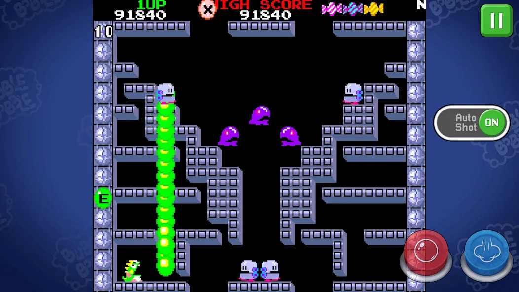 BUBBLE BOBBLE classic (БАБЛ БОББЛ классика) [МОД: Деньги, Монеты и Меню MOD] Screenshot 2