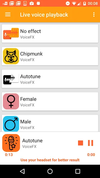 VoiceFX - Voice Changer with v [МОД: Много монет, Открытые уровни и Мега MOD] Screenshot 5