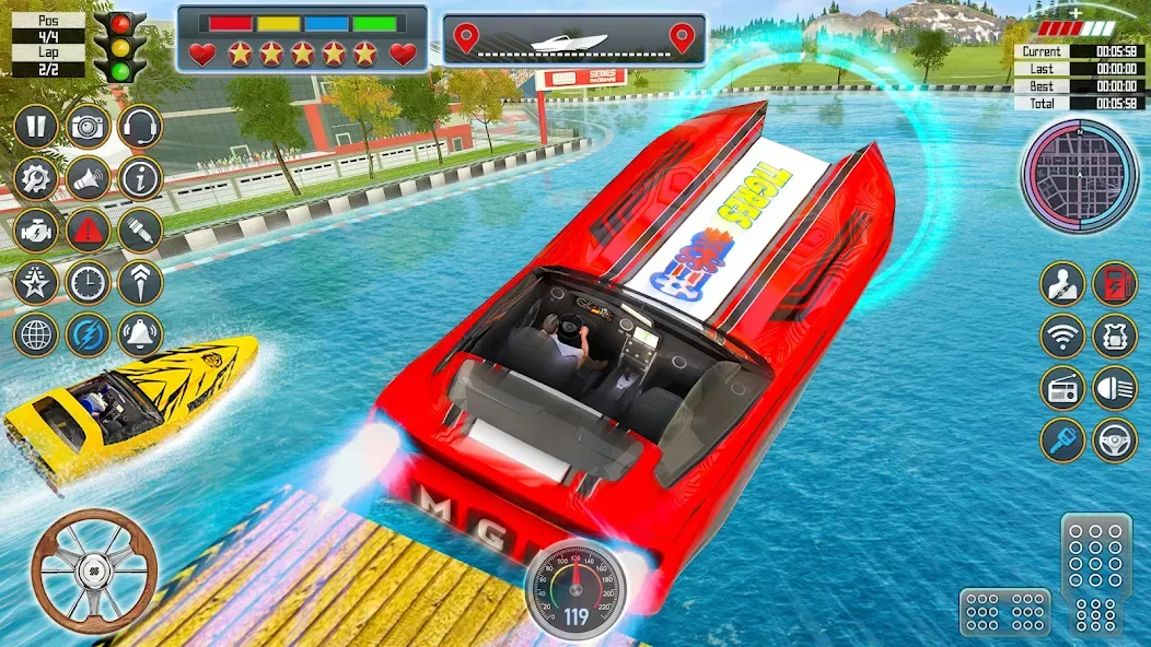 Speed Boat Racing: Boat games [МОД: Много монет, Открытые уровни и Мега MOD] Screenshot 5