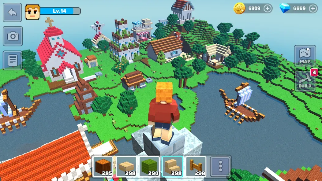 MiniCraft: Blocky Craft 2024 (МиниКрафт) [МОД: Много денег, Монет и Все открыто] Screenshot 1