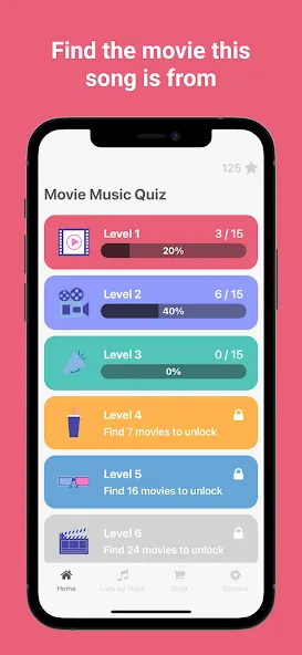 Movie Music Quiz - Blindtest (Муви Мьюзик Квиз) [МОД: Все открыто, Дополнительные деньги и Меню MOD] Screenshot 1