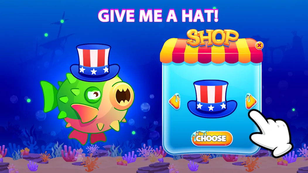 Eat Fish.IO : Fish Battle [МОД: Много монет, Открытые уровни и Мега MOD] Screenshot 4