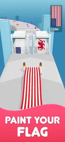 Flag Painters (Флаг Пэйнтерс) [МОД: Меню, Бесконечные монеты и Открытые уровни] Screenshot 1