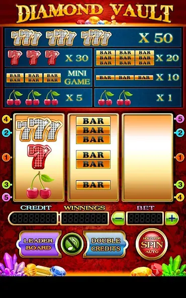 Diamond Vault Slots - Vegas (Бриллиантовые ячейки слотов) [МОД: Все открыто, Дополнительные деньги и Меню MOD] Screenshot 1