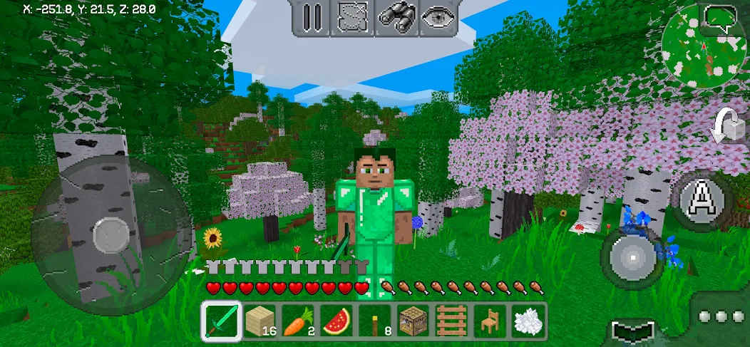 MultiCraft — Build and Mine! [МОД: Много монет, Открытые уровни и Мега MOD] Screenshot 1