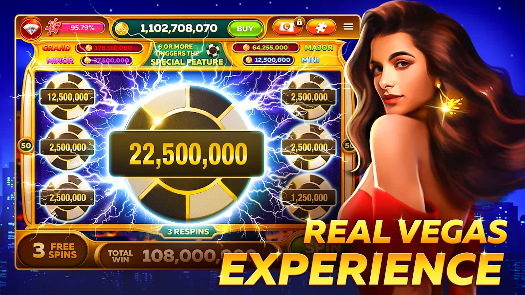 Infinity Slots - Casino Games (Инфинити Слоты) [МОД: Бесконечные деньги, Монеты и Мега MOD] Screenshot 1
