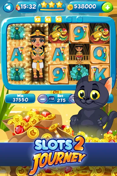 Slots Journey 2: Vegas Casino [МОД: Много монет, Открытые уровни и Мега MOD] Screenshot 1