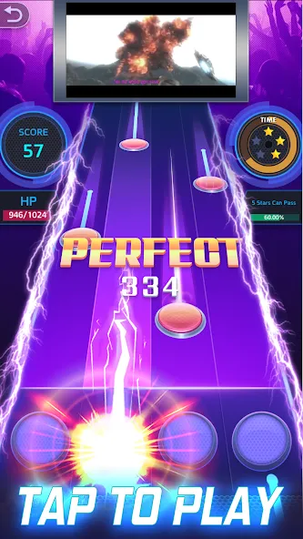 Tap Tap Music-Pop Songs [МОД: Меню, Бесконечные монеты и Открытые уровни] Screenshot 2