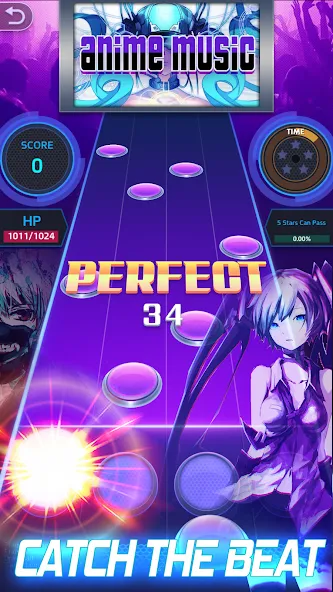 Tap Tap Music-Pop Songs [МОД: Меню, Бесконечные монеты и Открытые уровни] Screenshot 3