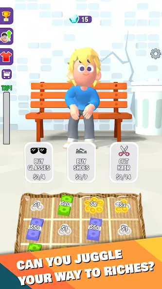 Street Life: Merge Tap Clicker (Беггинг Лайф) [МОД: Много денег, Монет и Все открыто] Screenshot 2