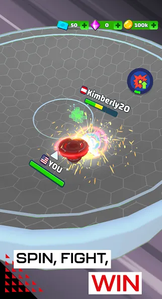 Spinner Fighter Arena (Спиннер Файтер Арена) [МОД: Много денег, Монет и Все открыто] Screenshot 5