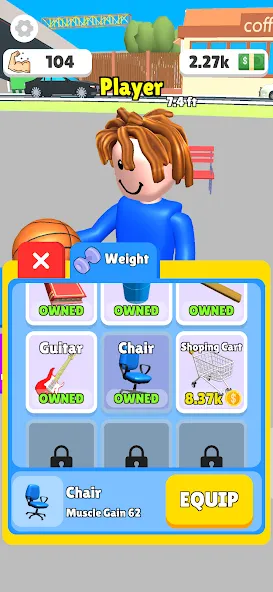 Lifting Hero (Лифтинг герой) [МОД: Деньги, Монеты и Меню MOD] Screenshot 2