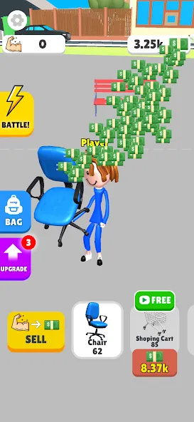 Lifting Hero (Лифтинг герой) [МОД: Деньги, Монеты и Меню MOD] Screenshot 4